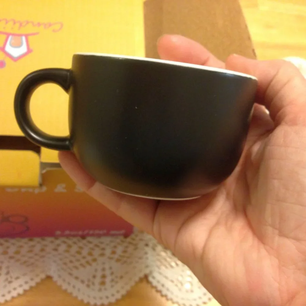 Pretty small coffee cup and saucer, new
